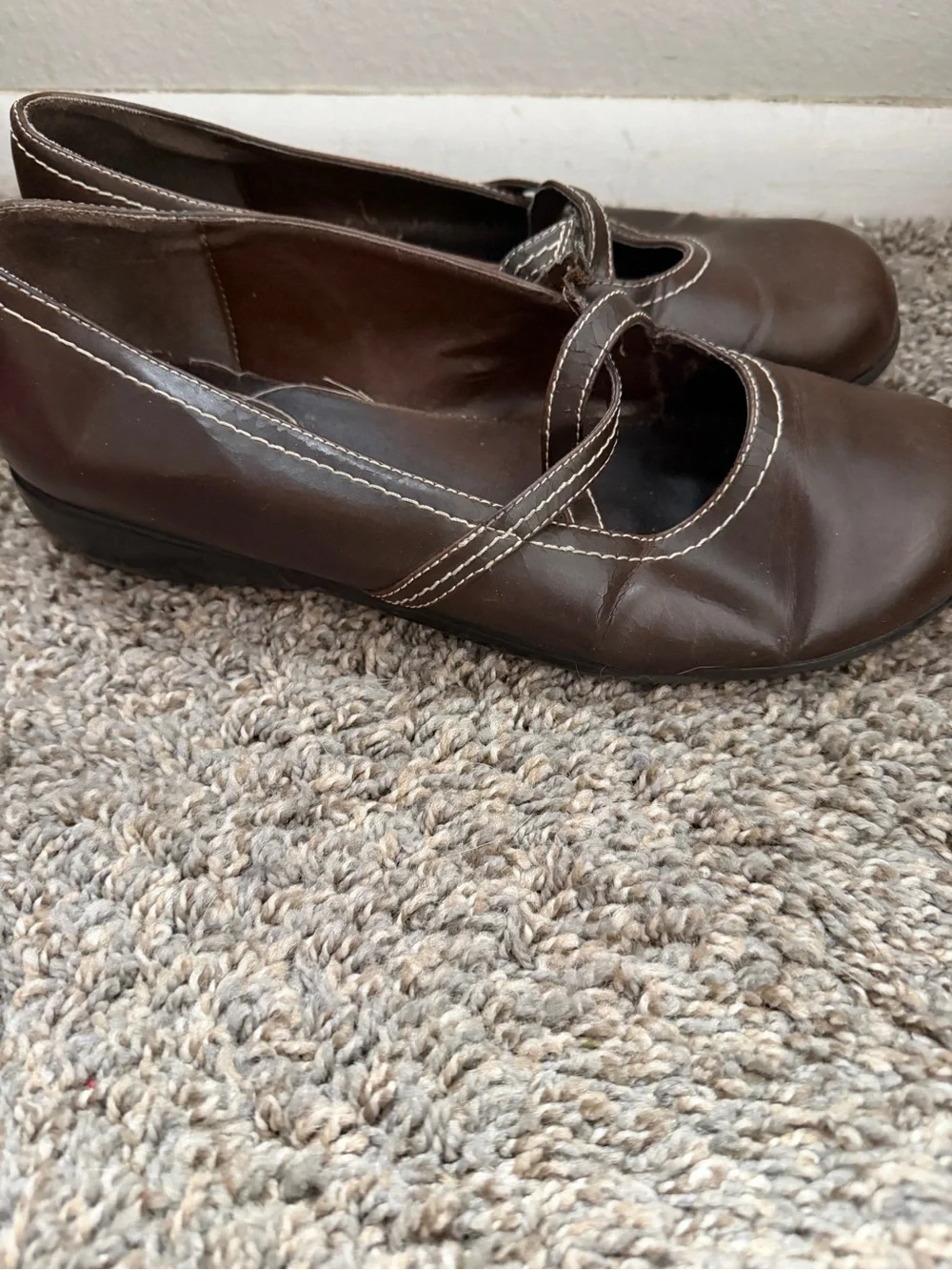 Vintage Self Esteem Mary Jane flats Brown Y2K Preppy